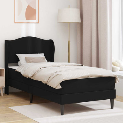 vidaXL Bed Frame with Headboard Black 90 x 190 cm Faux Leather