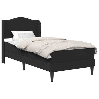 vidaXL Bed Frame with Headboard Black 90 x 190 cm Faux Leather