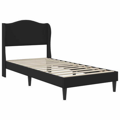 vidaXL Bed Frame with Headboard Black 90 x 190 cm Faux Leather