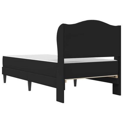 vidaXL Bed Frame with Headboard Black 90 x 190 cm Faux Leather