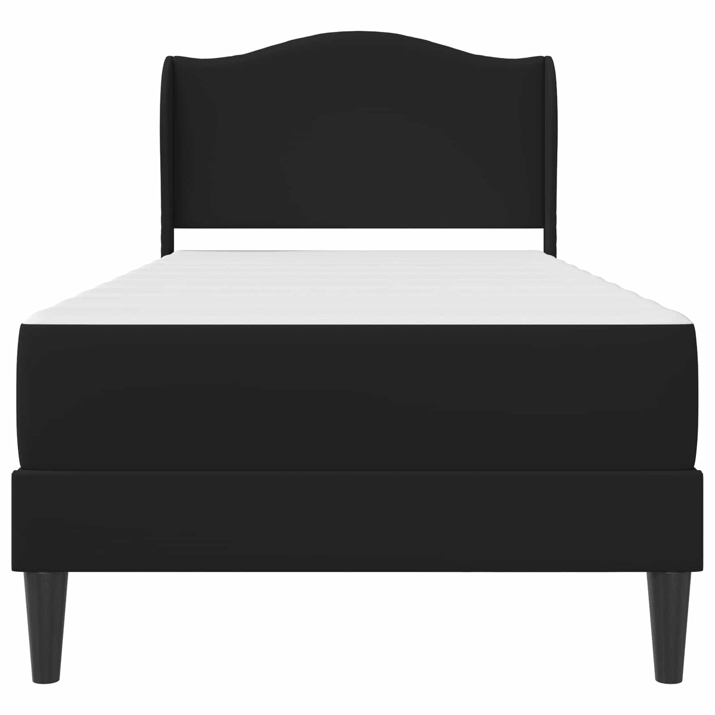 vidaXL Bed Frame with Headboard Black 90 x 190 cm Faux Leather
