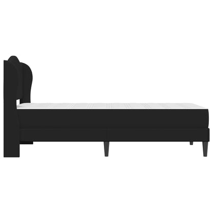 vidaXL Bed Frame with Headboard Black 90 x 190 cm Faux Leather