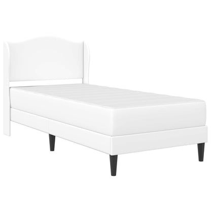 vidaXL Bed Frame with Headboard White 90 x 190 cm Faux Leather