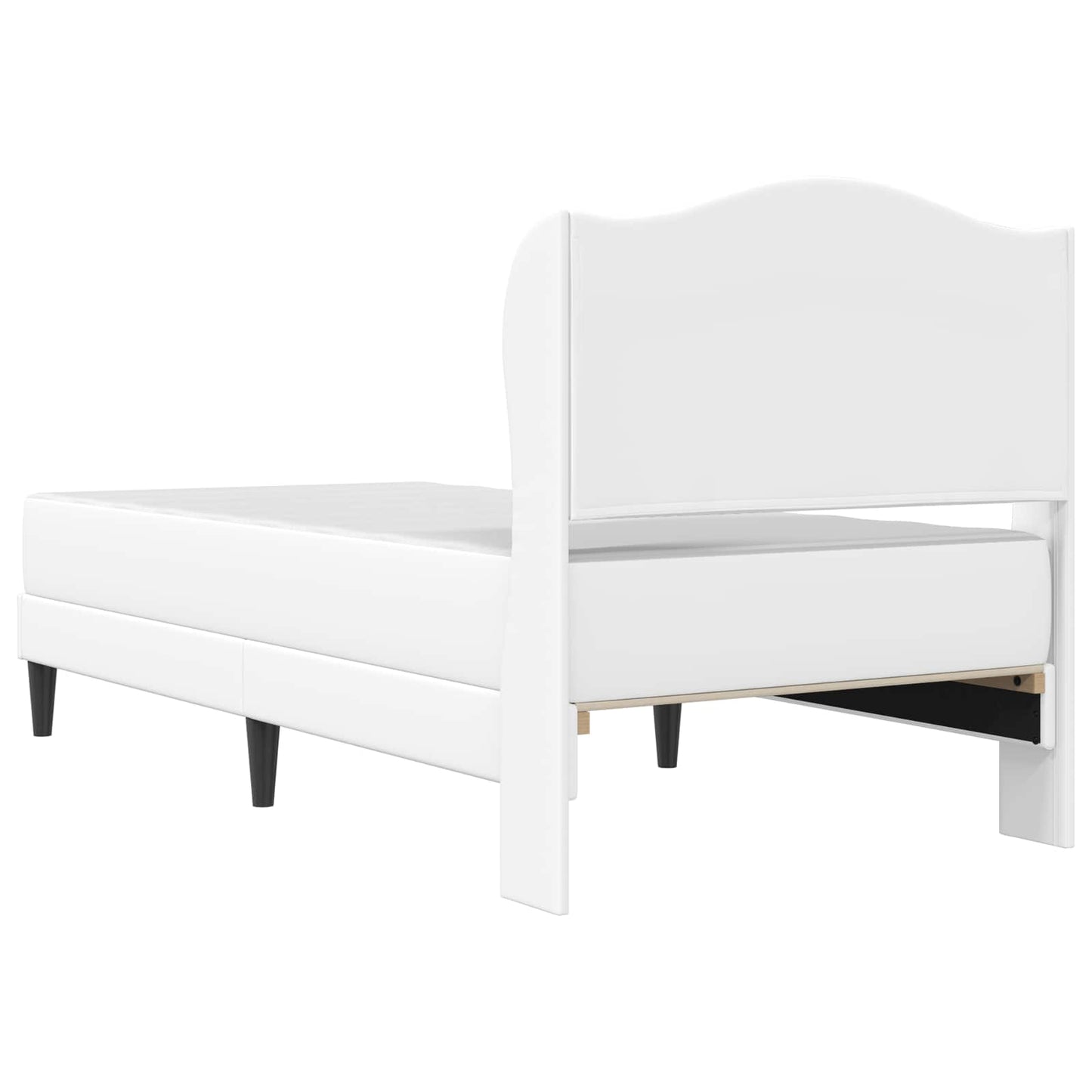 vidaXL Bed Frame with Headboard White 90 x 190 cm Faux Leather