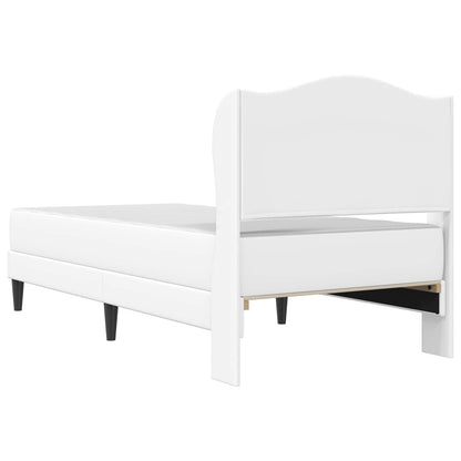 vidaXL Bed Frame with Headboard White 90 x 190 cm Faux Leather