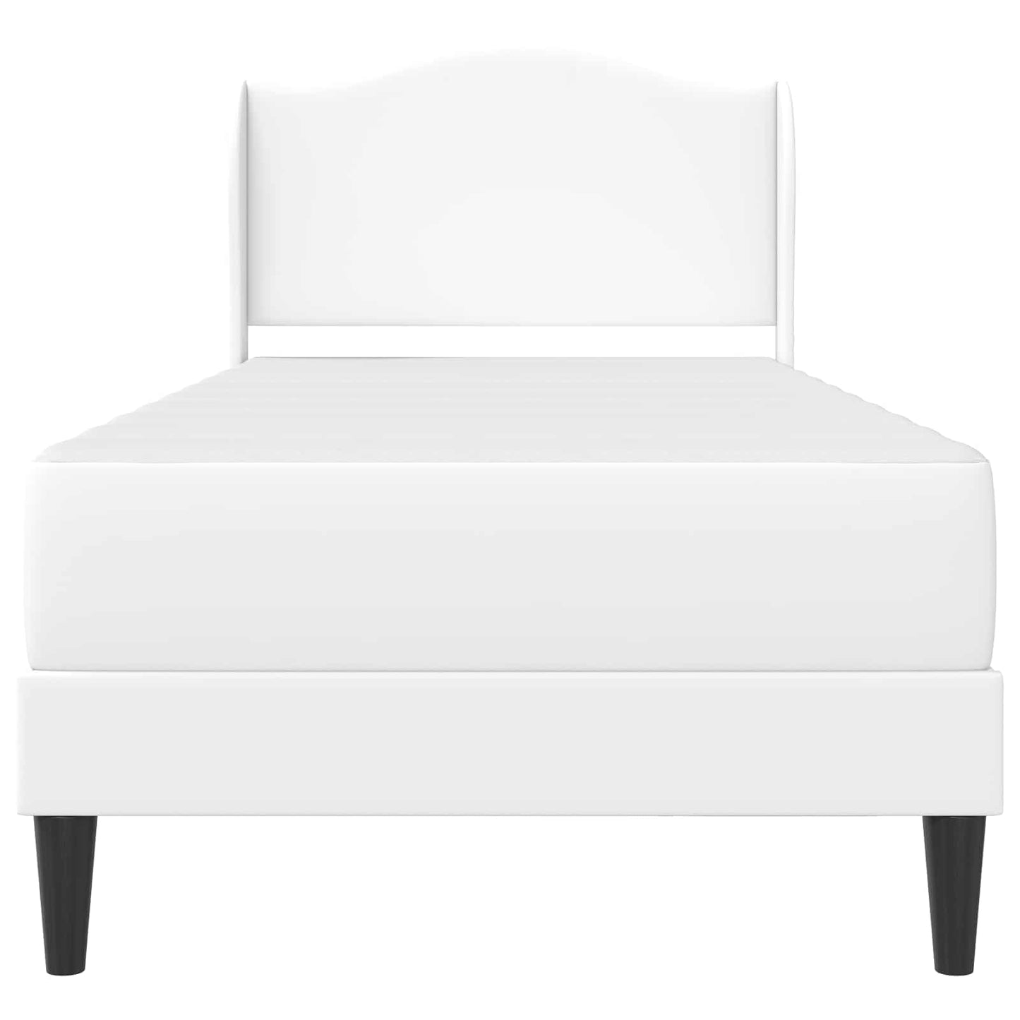 vidaXL Bed Frame with Headboard White 90 x 190 cm Faux Leather