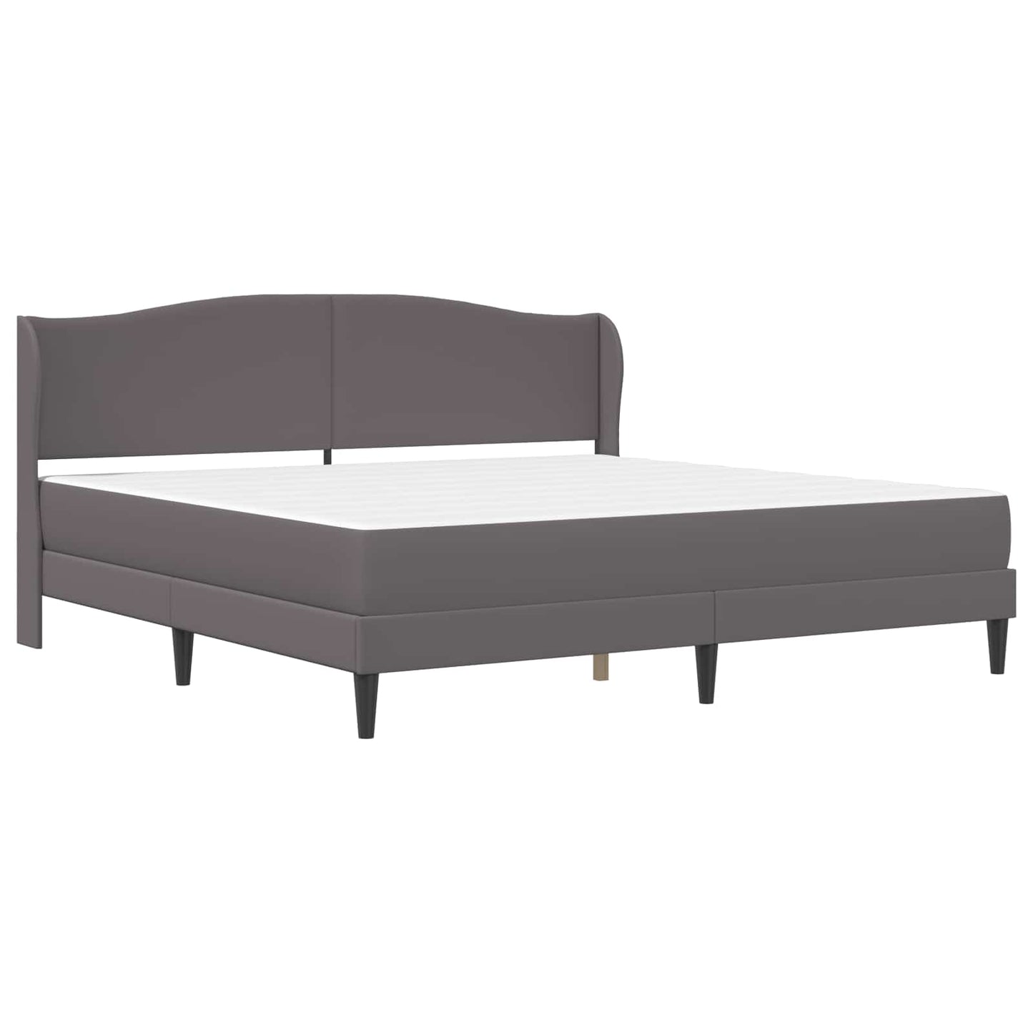 vidaXL Bed Frame with Headboard Grey 180 x 200 cm Faux Leather