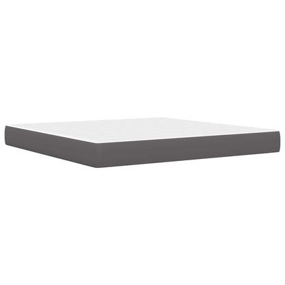 vidaXL Bed Frame with Headboard Grey 180 x 200 cm Faux Leather