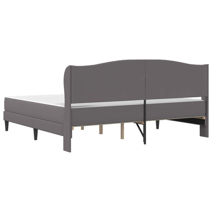 vidaXL Bed Frame with Headboard Grey 180 x 200 cm Faux Leather