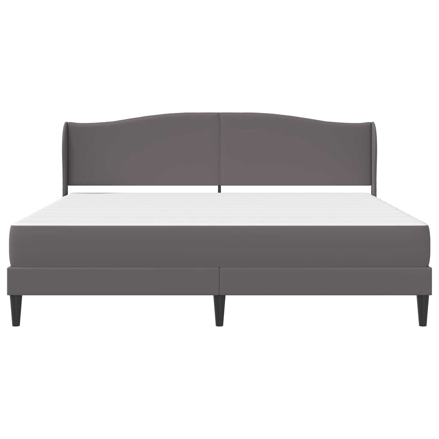 vidaXL Bed Frame with Headboard Grey 180 x 200 cm Faux Leather