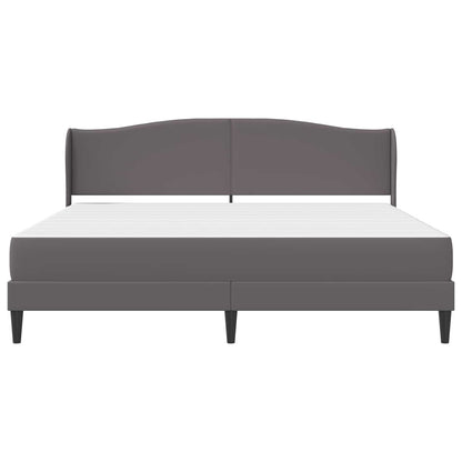 vidaXL Bed Frame with Headboard Grey 180 x 200 cm Faux Leather