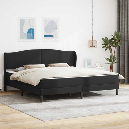 vidaXL Bed Frame with Headboard Black 180 x 200 cm Faux Leather