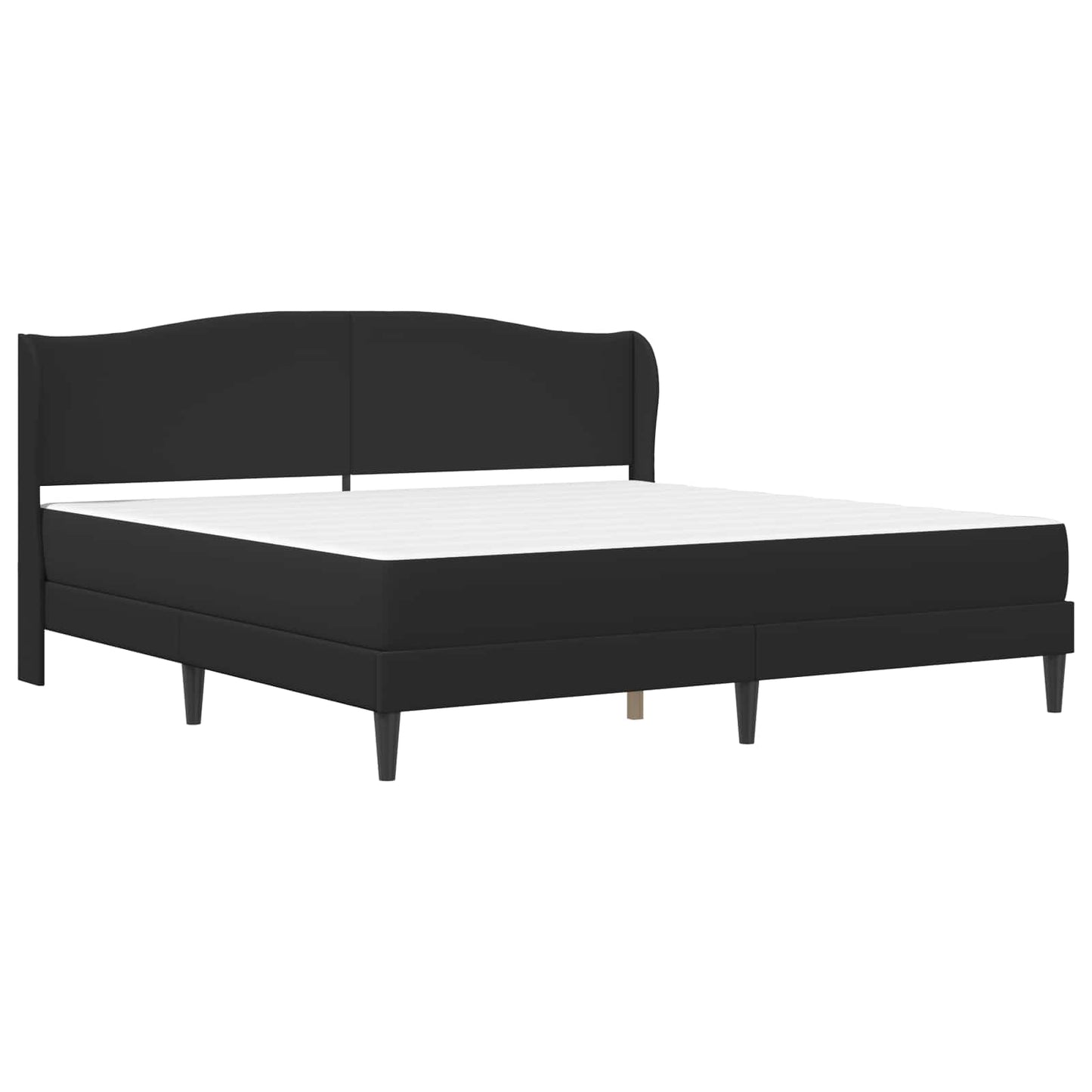 vidaXL Bed Frame with Headboard Black 180 x 200 cm Faux Leather