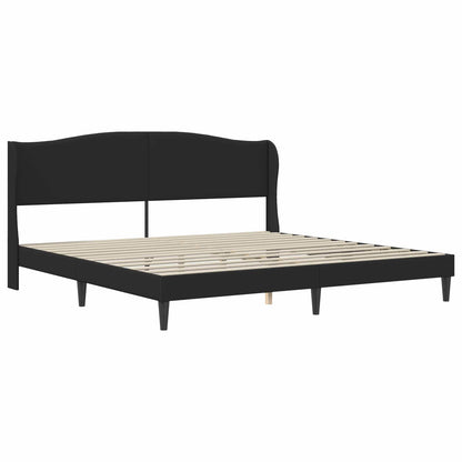 vidaXL Bed Frame with Headboard Black 180 x 200 cm Faux Leather