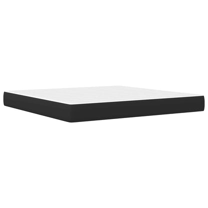 vidaXL Bed Frame with Headboard Black 180 x 200 cm Faux Leather