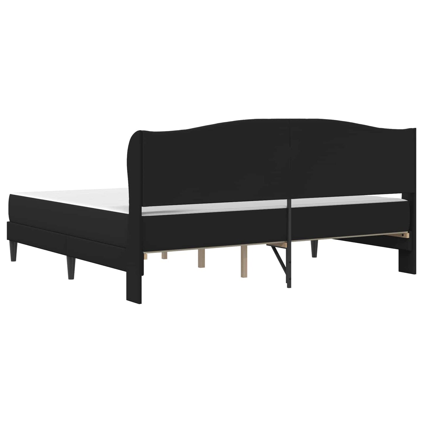 vidaXL Bed Frame with Headboard Black 180 x 200 cm Faux Leather