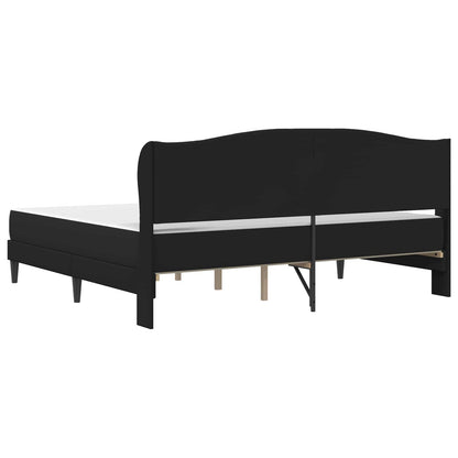 vidaXL Bed Frame with Headboard Black 180 x 200 cm Faux Leather