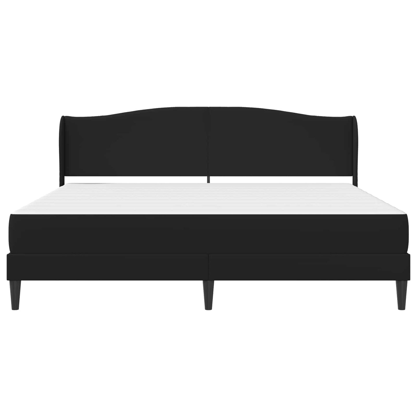 vidaXL Bed Frame with Headboard Black 180 x 200 cm Faux Leather
