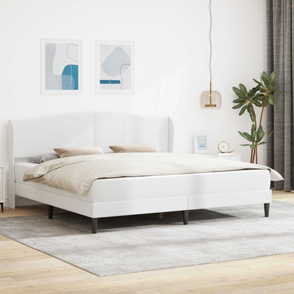 vidaXL Bed Frame with Headboard White 180 x 200 cm Faux Leather
