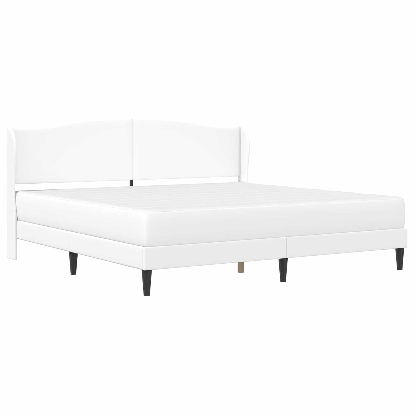 vidaXL Bed Frame with Headboard White 180 x 200 cm Faux Leather