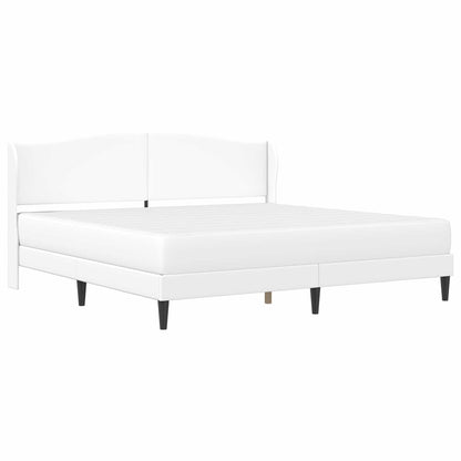 vidaXL Bed Frame with Headboard White 180 x 200 cm Faux Leather