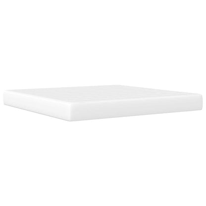 vidaXL Bed Frame with Headboard White 180 x 200 cm Faux Leather