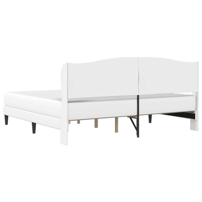 vidaXL Bed Frame with Headboard White 180 x 200 cm Faux Leather