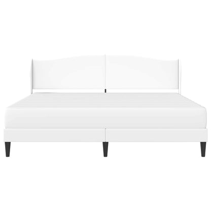 vidaXL Bed Frame with Headboard White 180 x 200 cm Faux Leather