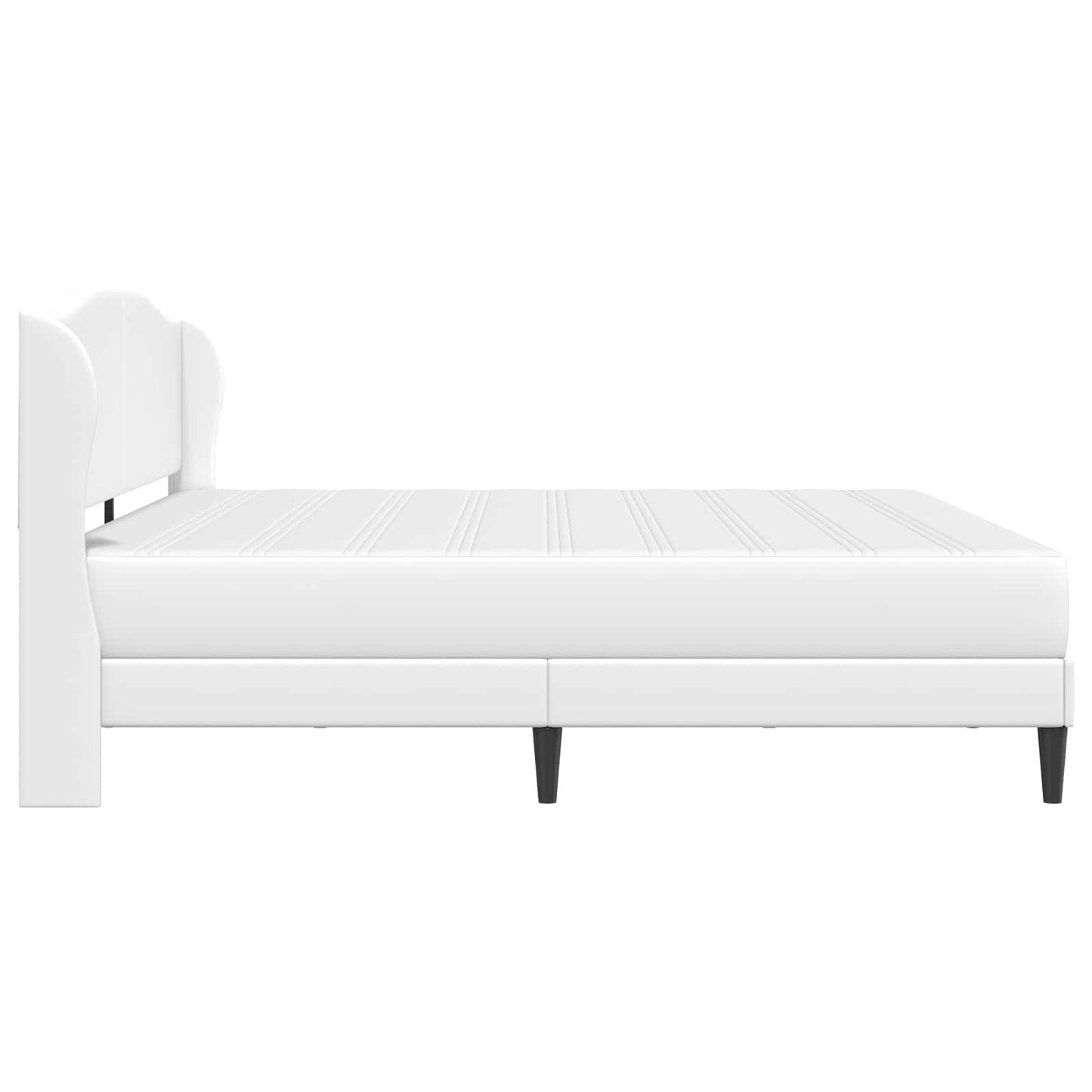 vidaXL Bed Frame with Headboard White 180 x 200 cm Faux Leather