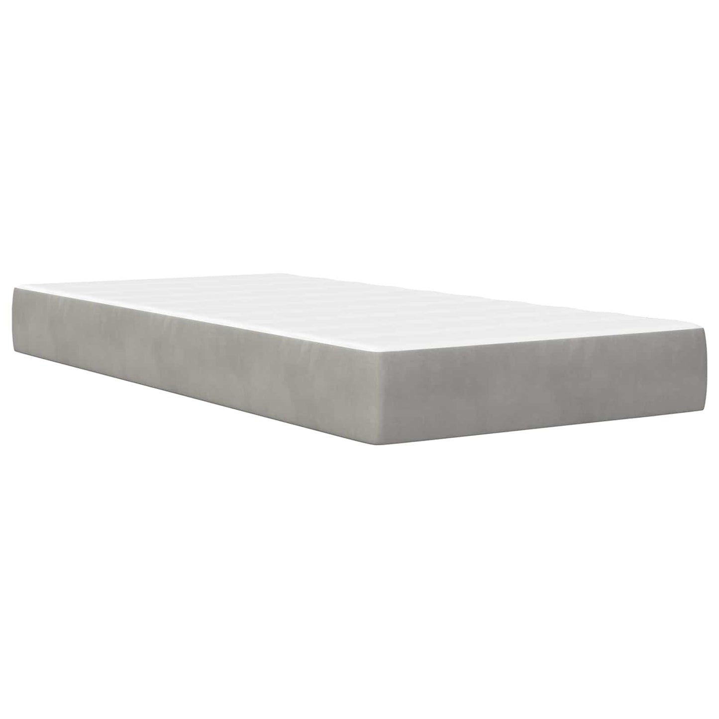 vidaXL Bed Frame with Headboard Light Grey 90 x 190 cm Velvet