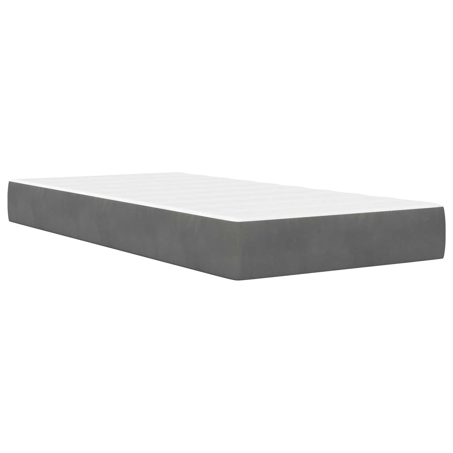 vidaXL Bed Frame with Headboard Dark Grey 90 x 190 cm Velvet