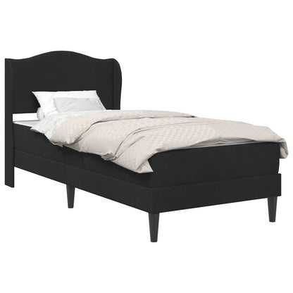 vidaXL Bed Frame with Headboard Black 90 x 190 cm Velvet