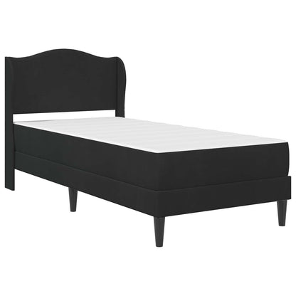 vidaXL Bed Frame with Headboard Black 90 x 190 cm Velvet