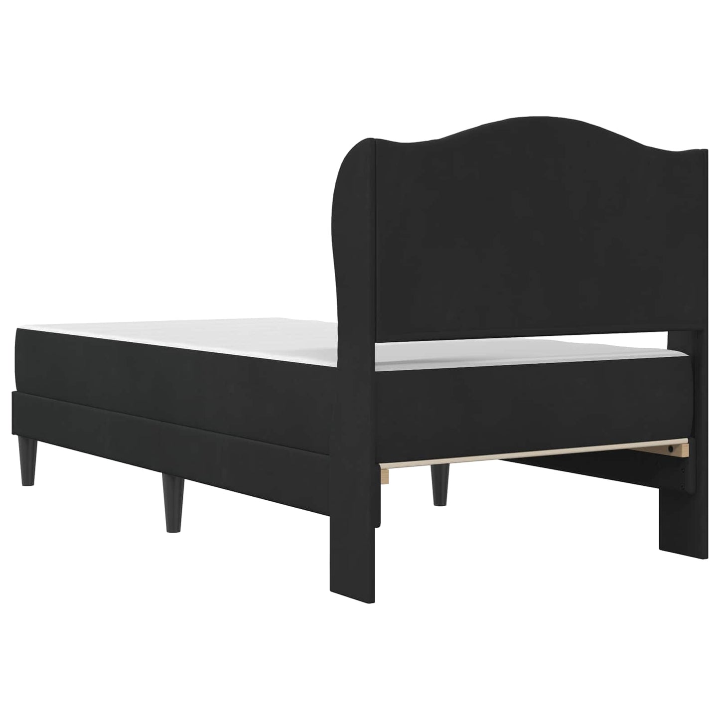 vidaXL Bed Frame with Headboard Black 90 x 190 cm Velvet