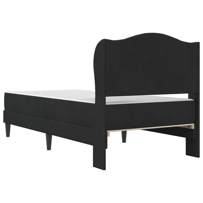 vidaXL Bed Frame with Headboard Black 90 x 190 cm Velvet
