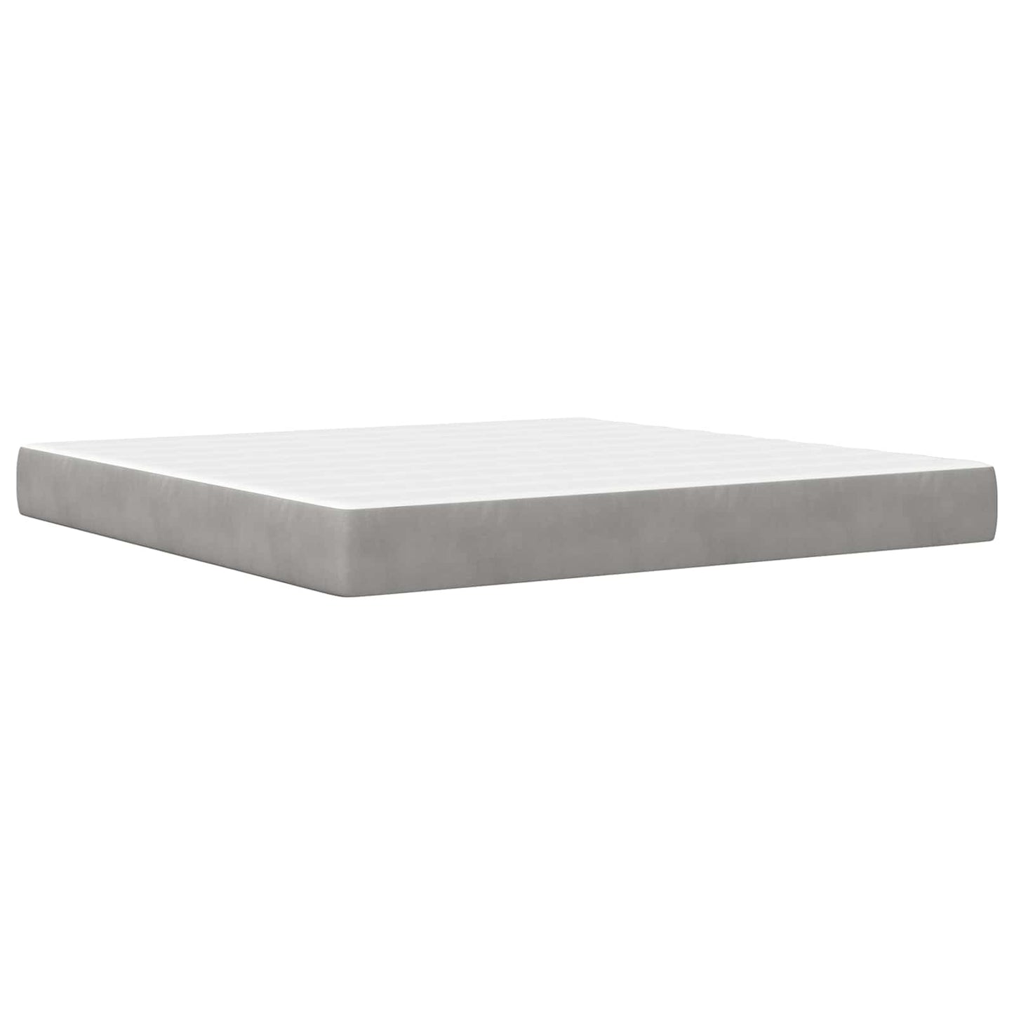 vidaXL Bed Frame with Headboard Light Grey 180 x 200 cm Velvet