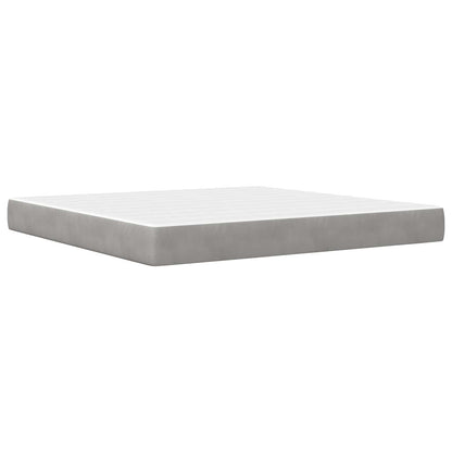 vidaXL Bed Frame with Headboard Light Grey 180 x 200 cm Velvet