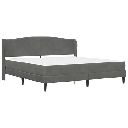 vidaXL Bed Frame with Headboard Dark Grey 180 x 200 cm Velvet
