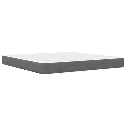 vidaXL Bed Frame with Headboard Dark Grey 180 x 200 cm Velvet