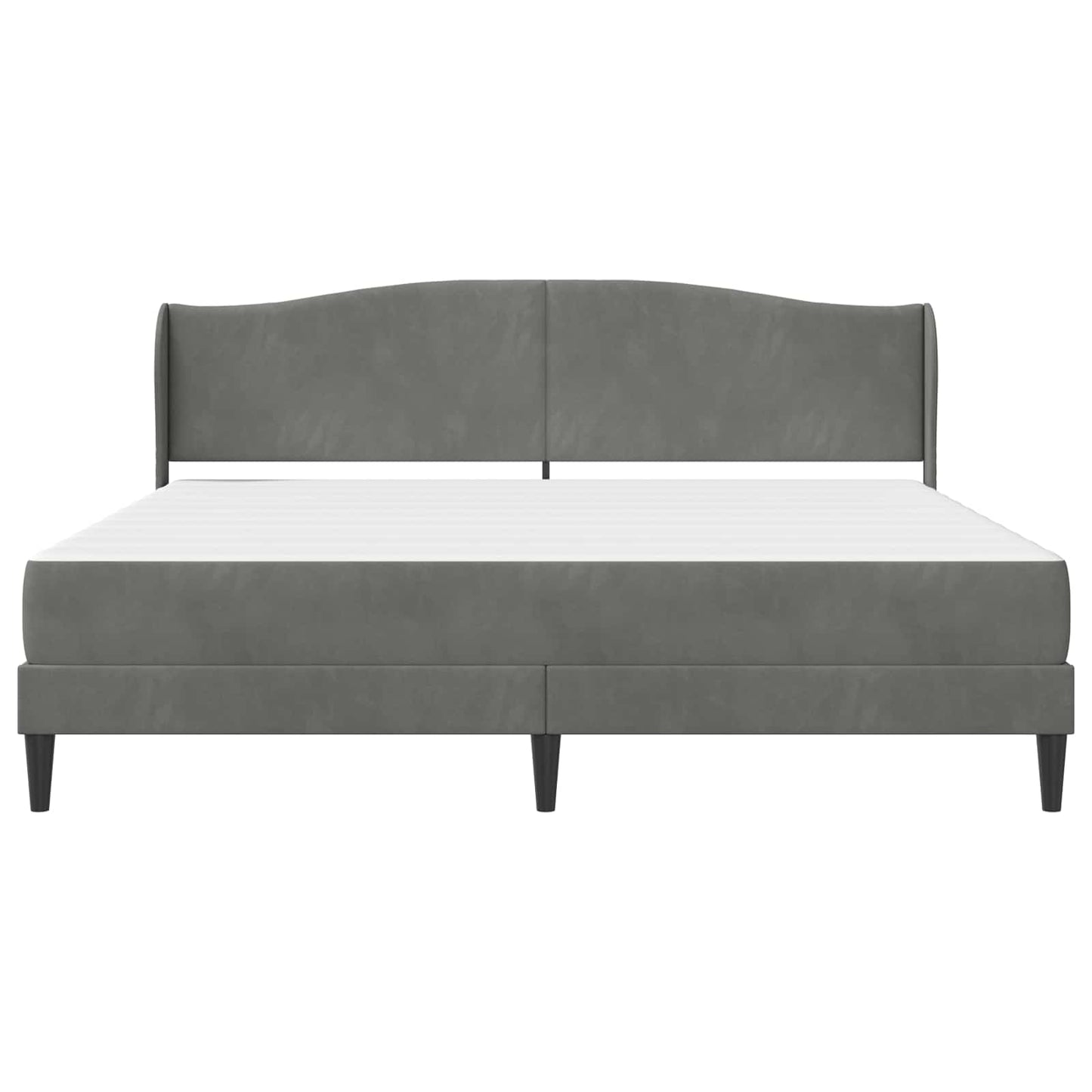 vidaXL Bed Frame with Headboard Dark Grey 180 x 200 cm Velvet