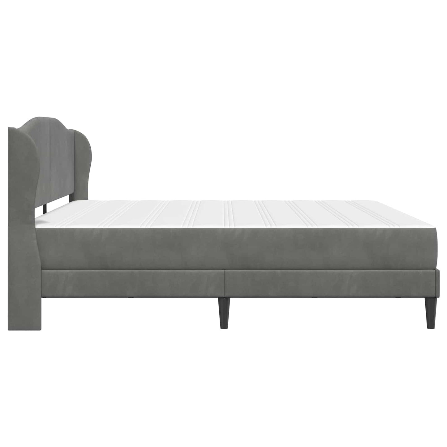vidaXL Bed Frame with Headboard Dark Grey 180 x 200 cm Velvet