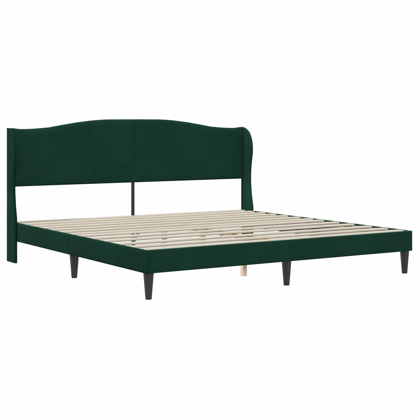 vidaXL Bed Frame with Headboard Black 180 x 200 cm Velvet