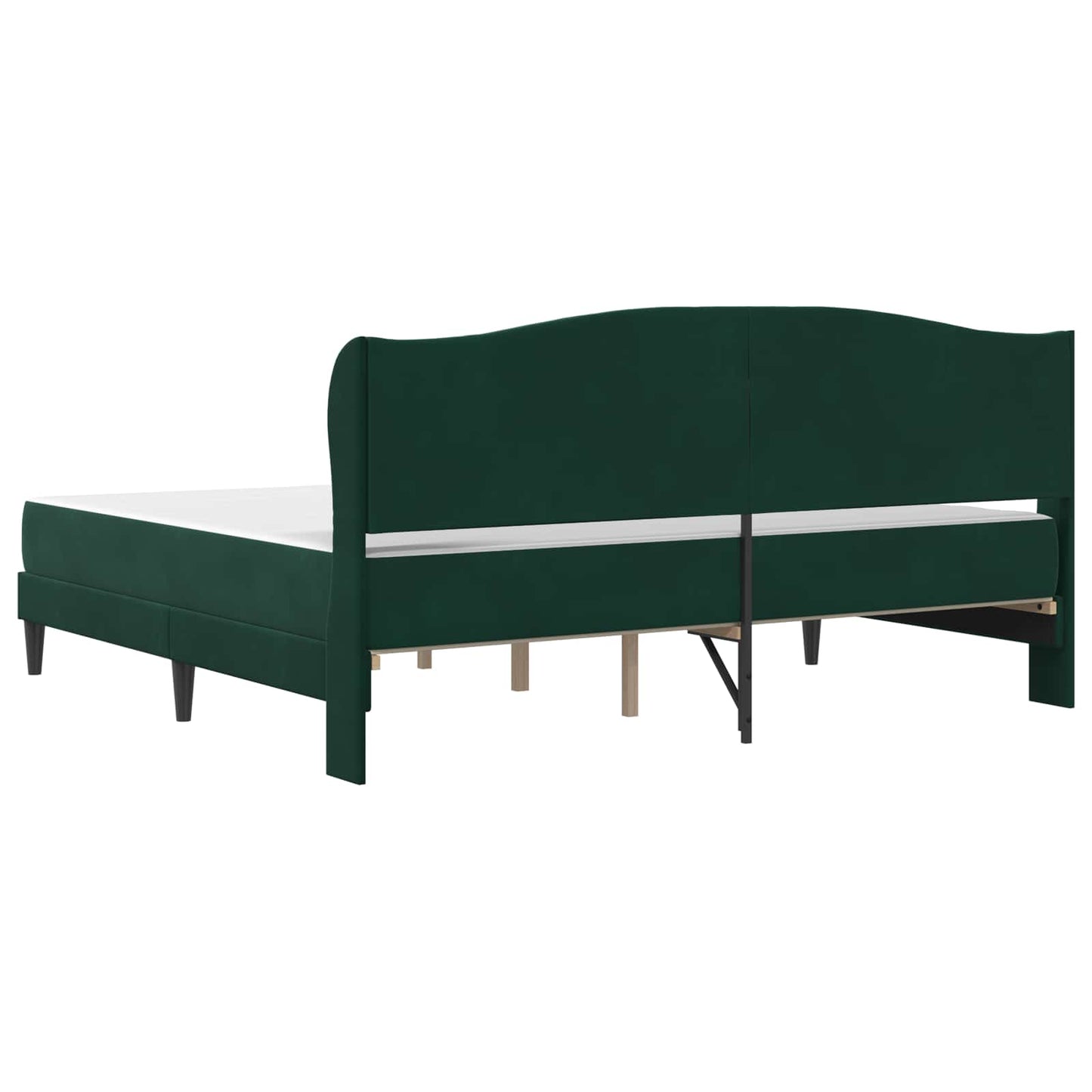 vidaXL Bed Frame with Headboard Black 180 x 200 cm Velvet