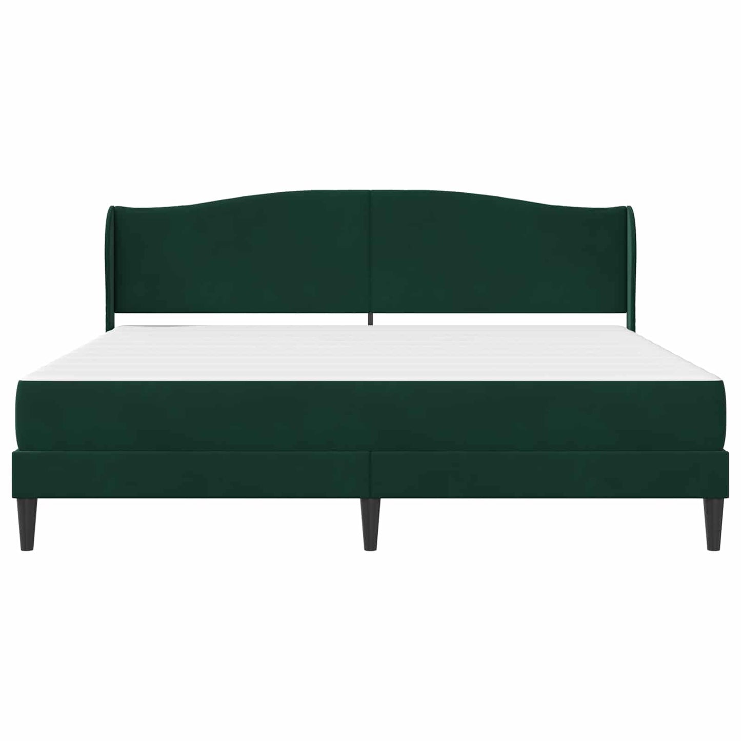 vidaXL Bed Frame with Headboard Black 180 x 200 cm Velvet