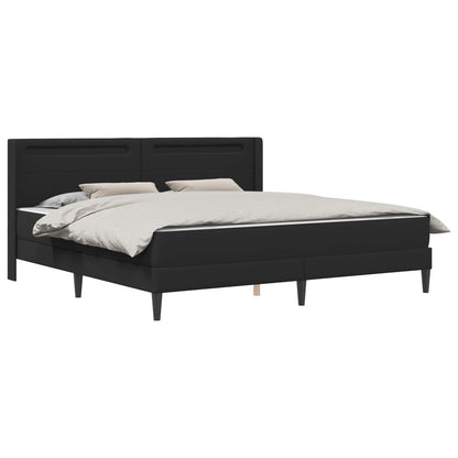 vidaXL Bed Frame with LED Strip Lights Black 180 x 200 cm Faux Leather