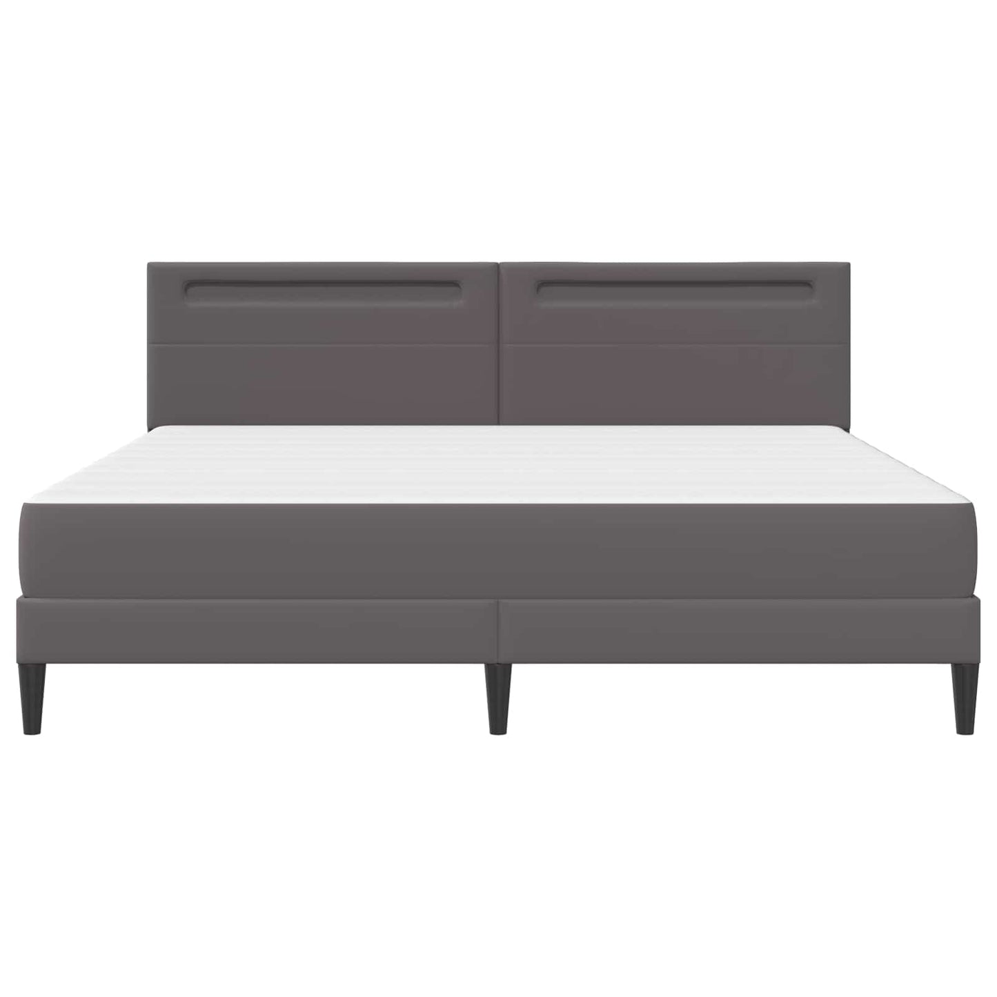 vidaXL Bed Frame with LED Strip Lights Grey 180 x 200 cm Faux Leather