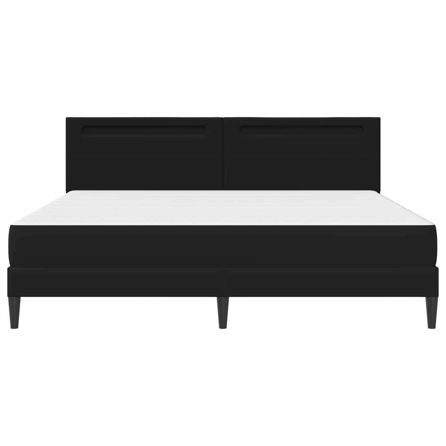 vidaXL Bed Frame with LED Strip Lights Black 180 x 200 cm Faux Leather