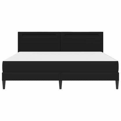 vidaXL Bed Frame with LED Strip Lights Black 180 x 200 cm Faux Leather