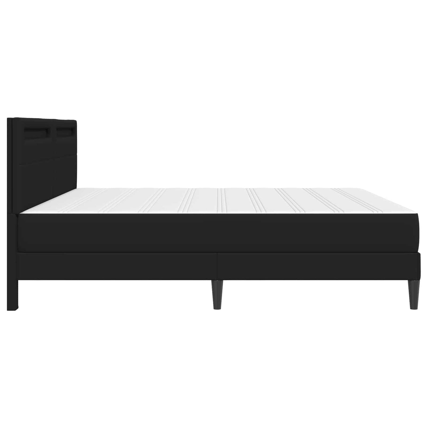 vidaXL Bed Frame with LED Strip Lights Black 180 x 200 cm Faux Leather