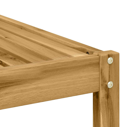 vidaXL Outdoor Table Solid Acacia Wood White 59 x 59 x 37 cm